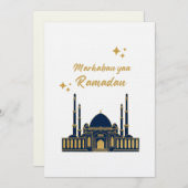 Chique moderne minimale Ramadan groet Kaart (Voorkant / Achterkant)