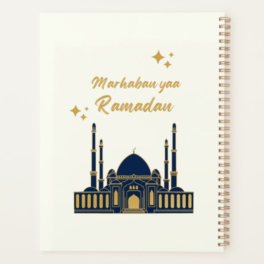 Chique moderne minimale Ramadan-groet Planner (Achterkant)