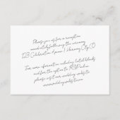 Chique moderne minimalistische bruiloft details informatiekaartje (Voorkant)