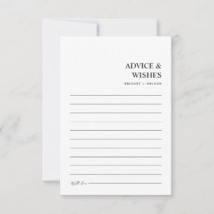 Chique Moderne Minimalistische Bruiloft Goed Wense Advieskaart