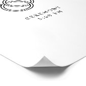 Chique moderne minimalistische bruiloft welkom tek poster (Hoek)