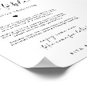 Chique moderne minimalistische Cookie Table-huweli Poster (Hoek)