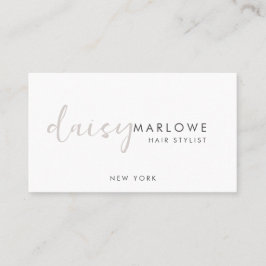 Chique moderne minimalistische haarstyliste visitekaartje