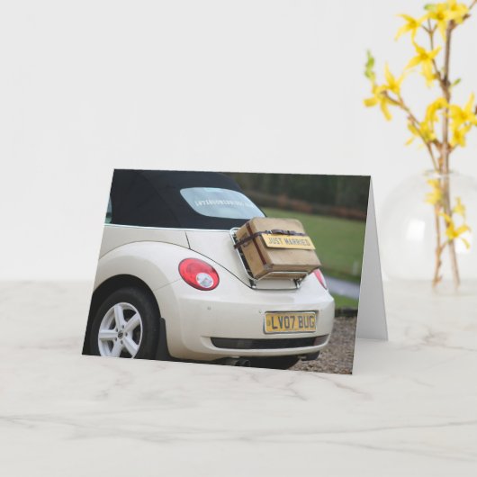 Chique moderne minimalistische levensstijl bruilof kaart (Gele Bloem)