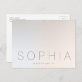 Chique moderne minimalistische professionele schoo briefkaart (Voorkant / Achterkant)