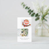 Chique moderne minimalistische typografie fotograf visitekaartje (Staand voorkant)