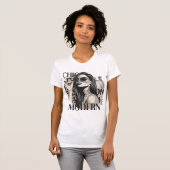 Chique Moderne Mode Silhouet Illustratie T-shirt (Voorkant volledig)