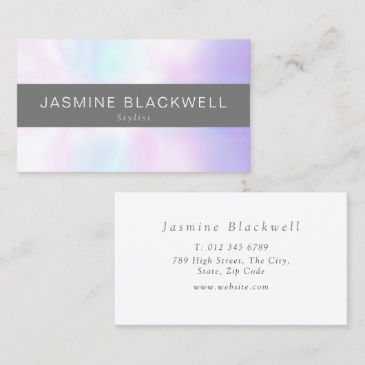 Chique moderne parel achtergrond visitekaartje (Voorkant / Achterkant)