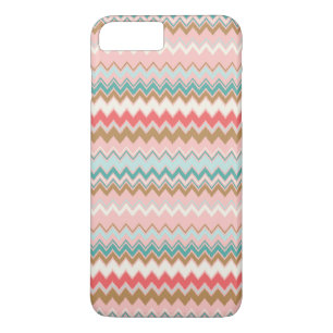 Chique moderne pastelroze gouden Chevron ikat patr Case-Mate iPhone Case