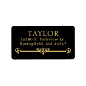 Chique moderne retouradreslabels etiket (Voorkant)