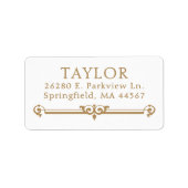 Chique moderne retouradreslabels etiket (Voorkant)