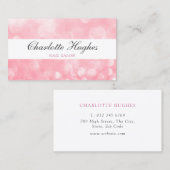 Chique Moderne Roze Glitters Visitekaartje (Voorkant / Achterkant)