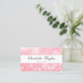 Chique Moderne Roze Glitters Visitekaartje (Staand voorkant)