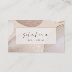 Chique moderne roze gouden glitter visitekaartje