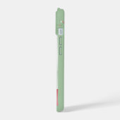 Chique moderne roze groene kerstvreugde iPhone 15 case (Linkerkant)