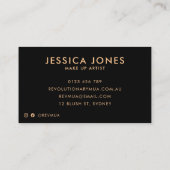 Chique moderne roze oogschaduw pallete make-up art visitekaartje (Achterkant)