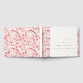 Chique moderne roze paisley typografie bruidsdouch gastenboek (Volledig)