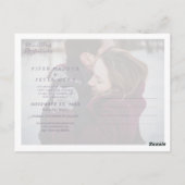 Chique+Moderne Roze Signatuur Script, Bewaar de Da Briefkaart (Achterkant)