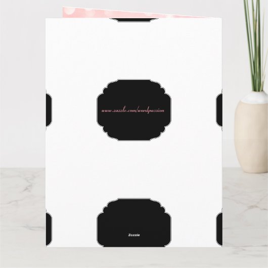 Chique moderne roze sterren Gefeliciteerd zus Kaart (Achterkant)