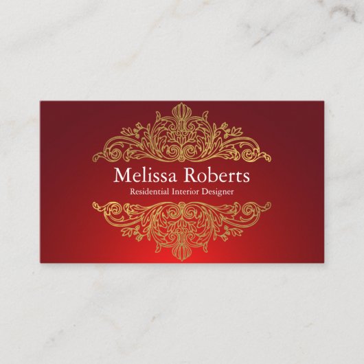 Chique moderne rustieke huis interieur decorator visitekaartje (Voorkant)