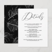 Chique moderne script bruiloft details bijlage (Voorkant / Achterkant)