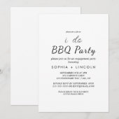 Chique moderne script "I Do BBQ" verlovingspartij Kaart (Voorkant / Achterkant)
