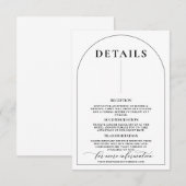 Chique Moderne Stijlvolle Elegante Informatiekaartje (Voorkant / Achterkant)