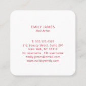Chique moderne trendy professionele nagelkunst spa vierkante visitekaartje (Achterkant)
