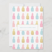 Chique Moderne Tropische Ananas Baby Shower Kaart (Achterkant)