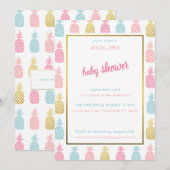 Chique Moderne Tropische Ananas Baby Shower Kaart (Voorkant / Achterkant)