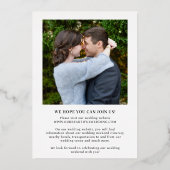 Chique moderne trouwkaart 'Save the Date' Folie Uitnodiging (Achterkant)