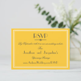 Chique moderne trouwwebsite RSVP-reactiekaart RSVP Kaartje