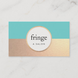 Chique Moderne Turquoise FAUX Gouden folie Beauty  Visitekaartje