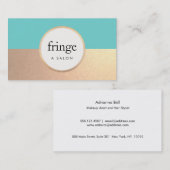Chique Moderne Turquoise FAUX Gouden folie Beauty  Visitekaartje (Voorkant / Achterkant)