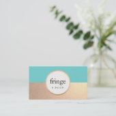 Chique Moderne Turquoise FAUX Gouden folie Beauty  Visitekaartje (Staand voorkant)