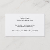 Chique Moderne Turquoise FAUX Gouden folie Beauty  Visitekaartje (Achterkant)