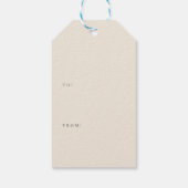 Chique Moderne Typografie Vrede Vreugde Liefde Vak Cadeaulabel (Achterkant)