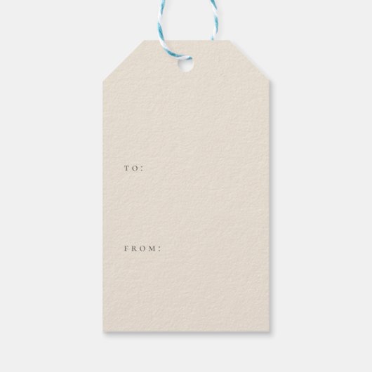 Chique Moderne Typografie Vrede Vreugde Liefde Vak Cadeaulabel (Achterkant)