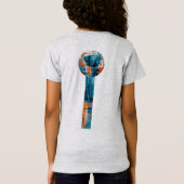 Chique moderne vrouw, geometrische elegantie t-shirt (Achterkant)