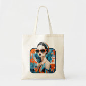 Chique moderne vrouw, geometrische elegantie tote bag (Voorkant)