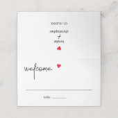 Chique moderne welkomsttafel naaminstelling plaatskaartje (Buitenkant ongevouwen)