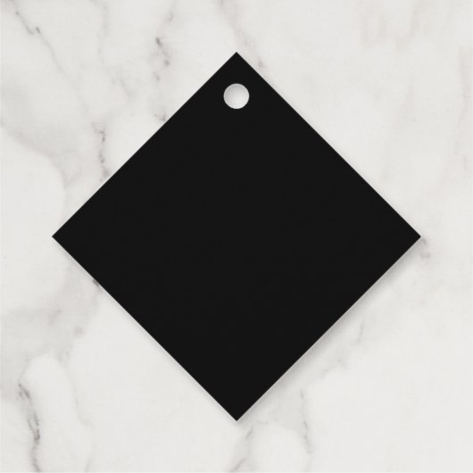 Chique moderne zwart & wit bruiloft bedankjes labels (Achterkant)