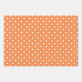 Chique modieuze nectarine Sinaasappel witte polka Inpakpapier Vel (Voorkant 2)
