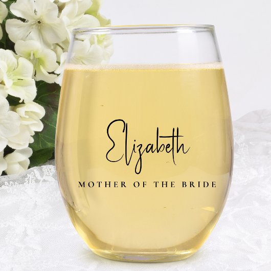 Chique moeder vader bruid bruidegom bruiloft wijnglas zonder voet