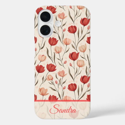 Chique Moederdag Cadeau Tulp Bloemstuk Op Maat Case-Mate iPhone Case (Achterkant)