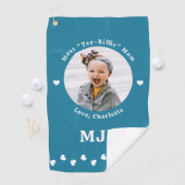Chique MOM Golfer Gepersonaliseerde Foto Golfer Bl Golfhanddoek (Insitu)