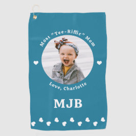 Chique MOM Golfer Gepersonaliseerde Foto Golfer Bl Golfhanddoek