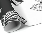 Chique monochrome bloem luxe patroon (4) cadeaupapier (Rol Hoek)