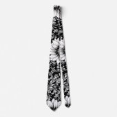 Chique monochrome bloem luxe patroon (4) stropdas (Voorkant)