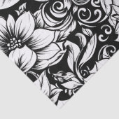 Chique monochroom bloem luxe patroon (1) tissuepapier (Detail)
